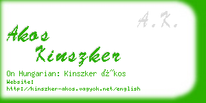 akos kinszker business card